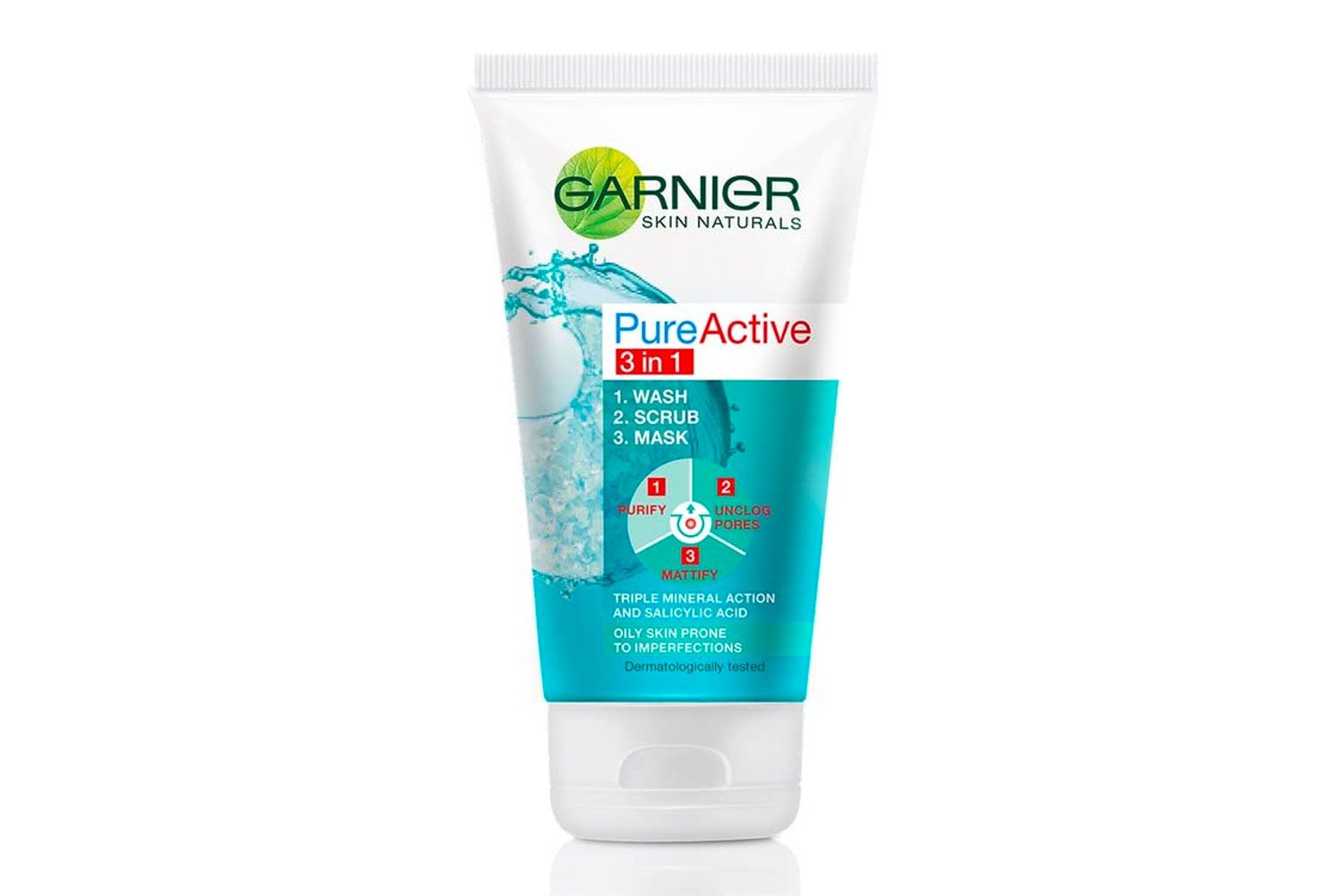 Garnier Skin Naturals Pure 3in1 Wash &  Friegue y amp;  Mascarilla