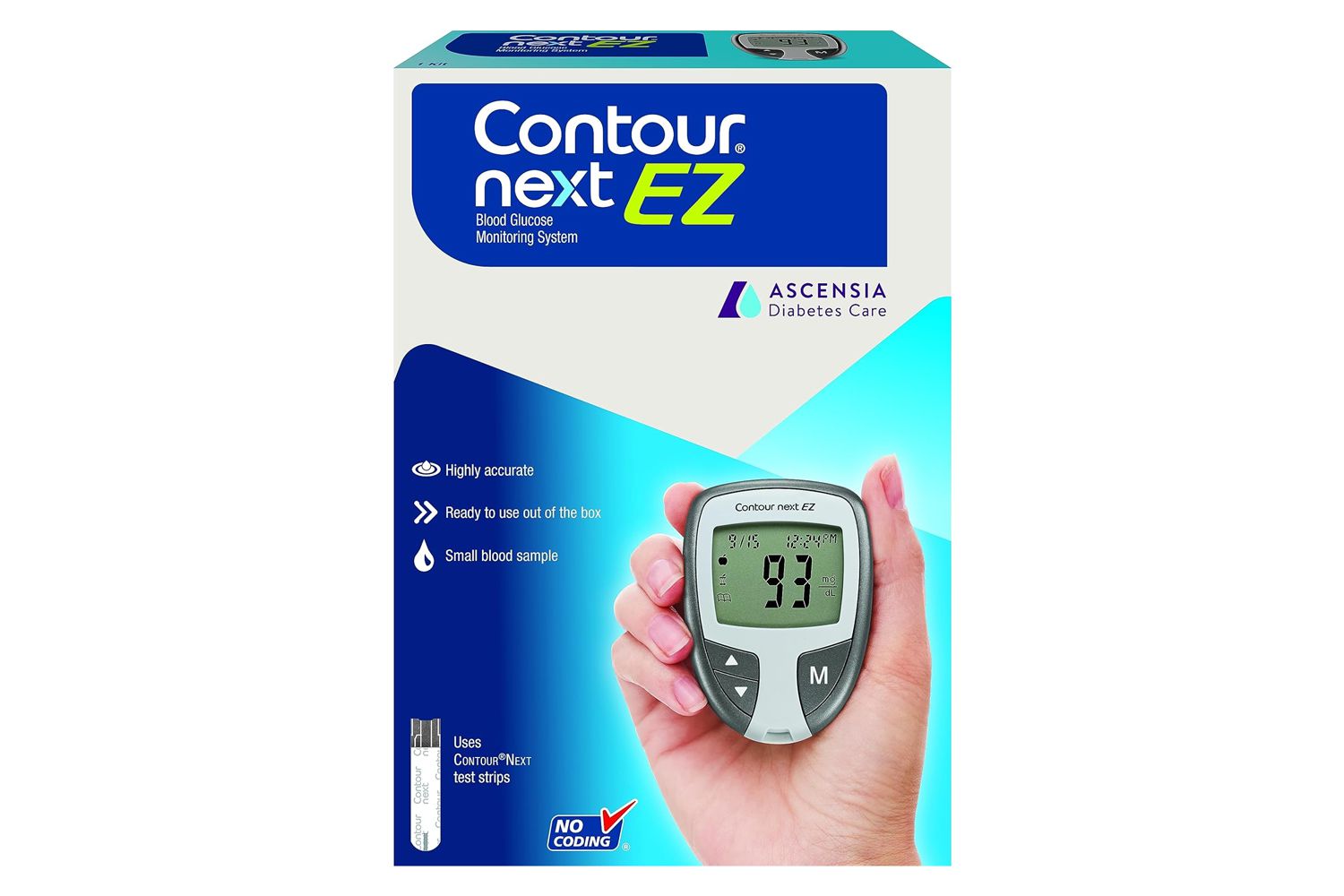 Ascensia The Contour Next EZ Sistema de monitoreo de glucosa en sangre